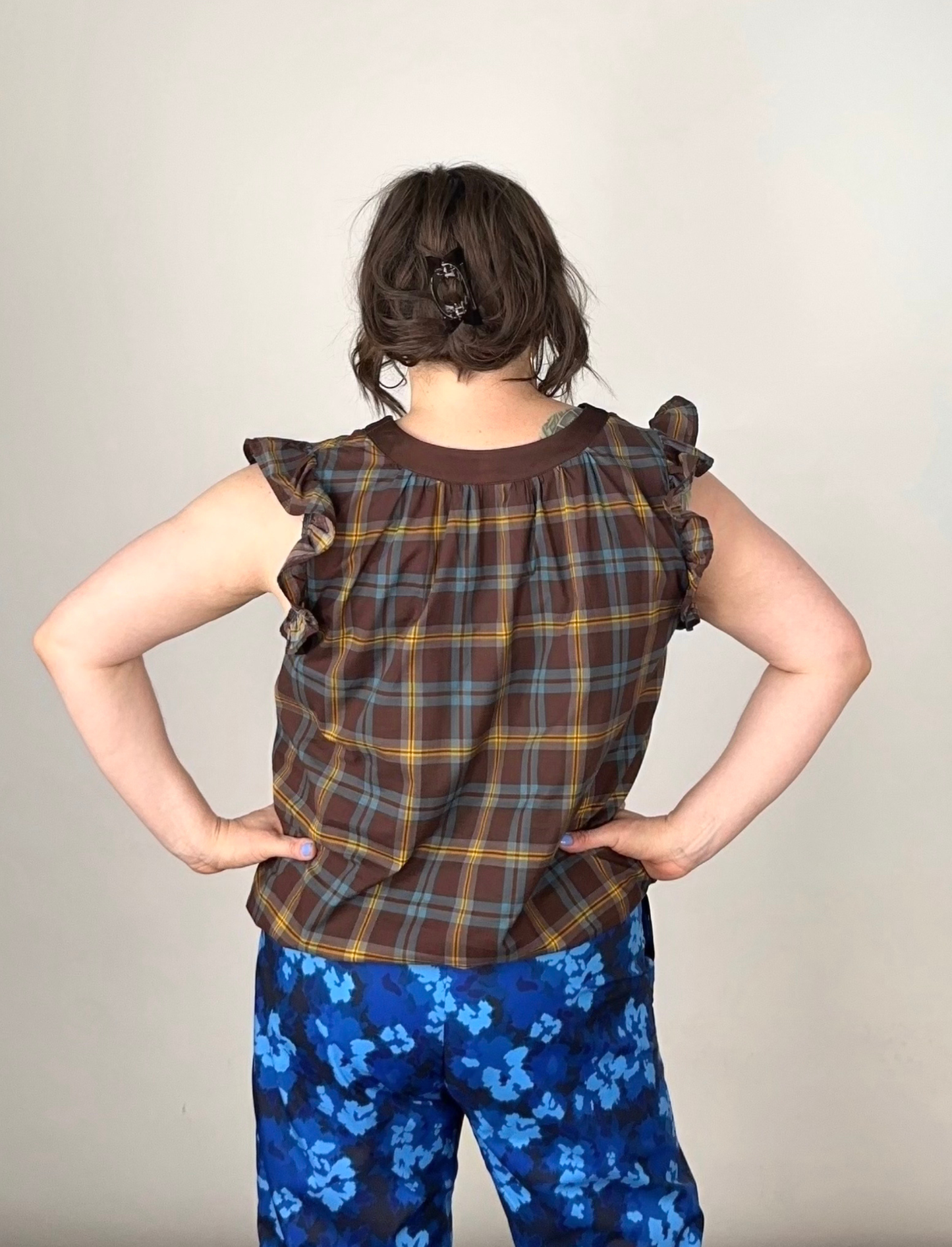 ON NEW GROUND REVERSIBLE NECKLINE BLOUSE