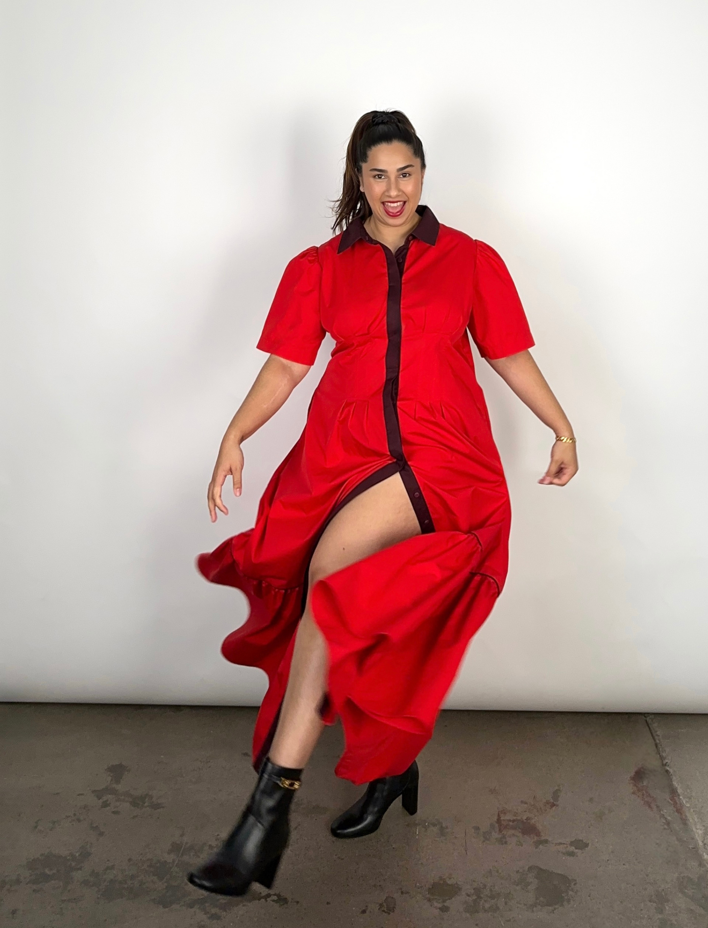 TAKE ME ON MAXI SHIRT DRESS