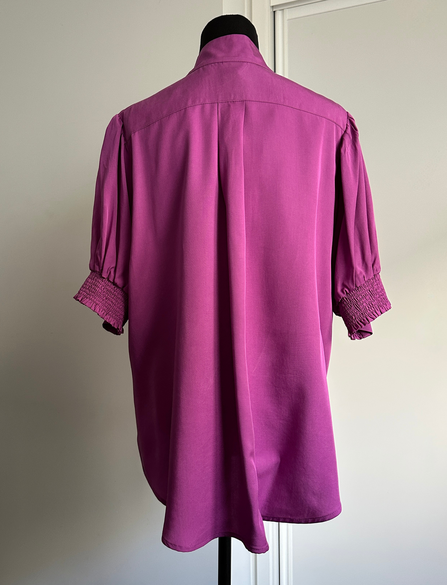 MAKE YOUR MOVE POPOVER BLOUSE in Lilac (Ready to Wear Size 14)