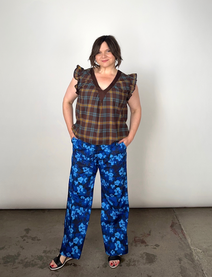 ON NEW GROUND REVERSIBLE NECKLINE BLOUSE