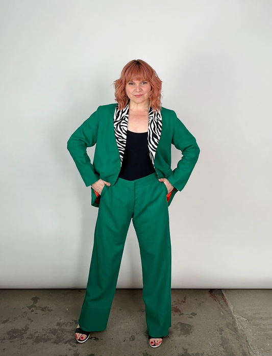 FOLLOW MY LEAD WIDE-LEG PANT - EMERALD
